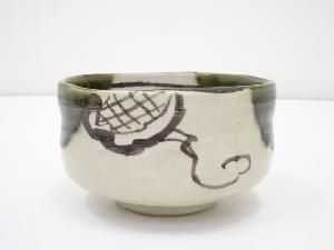 源水造　織部茶碗